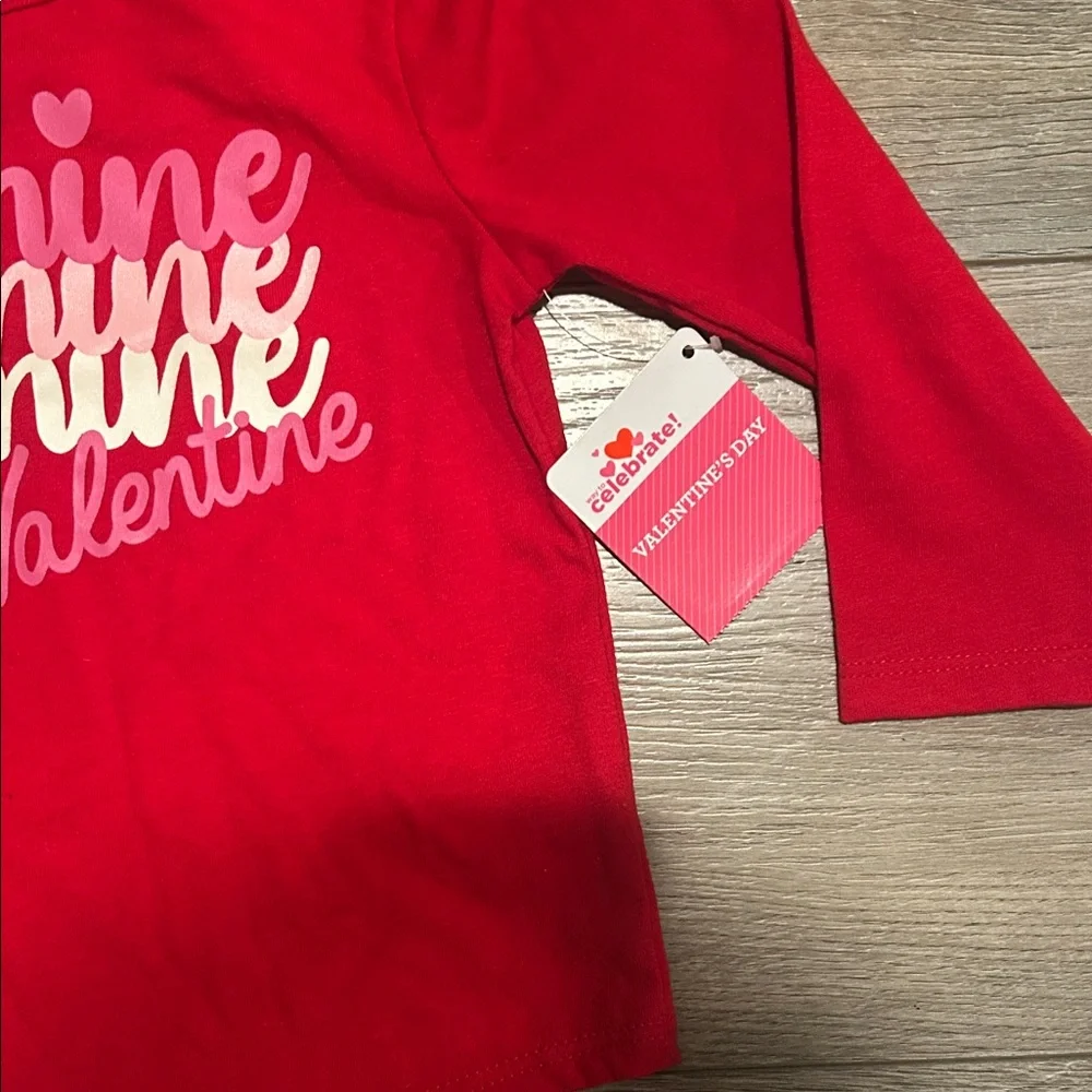 Long Sleeve Red 'Be Mine' Shirt Size 18‎ months